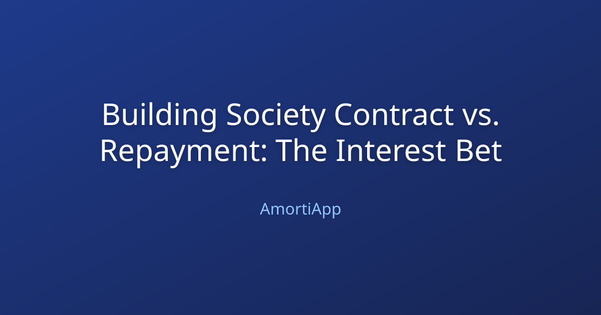 Building Society Contract vs. Repayment: The Interest Bet