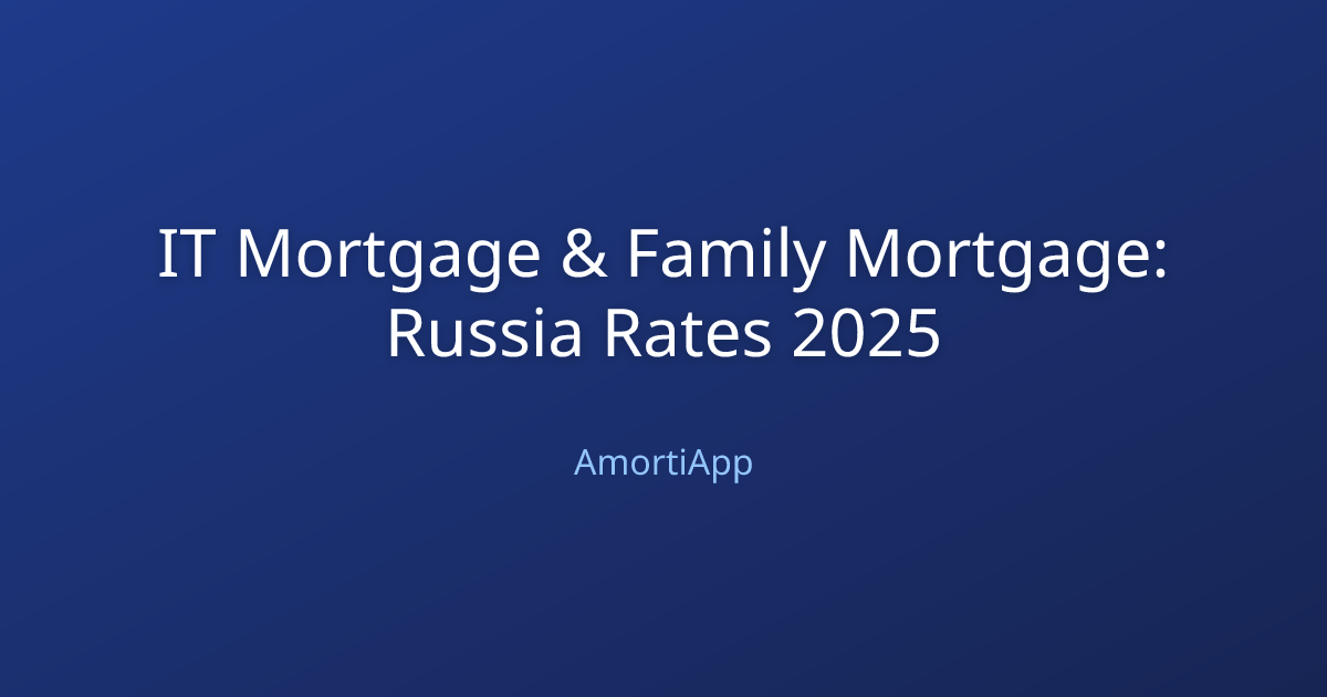 IT Mortgage & Family Mortgage: Russia Rates 2025