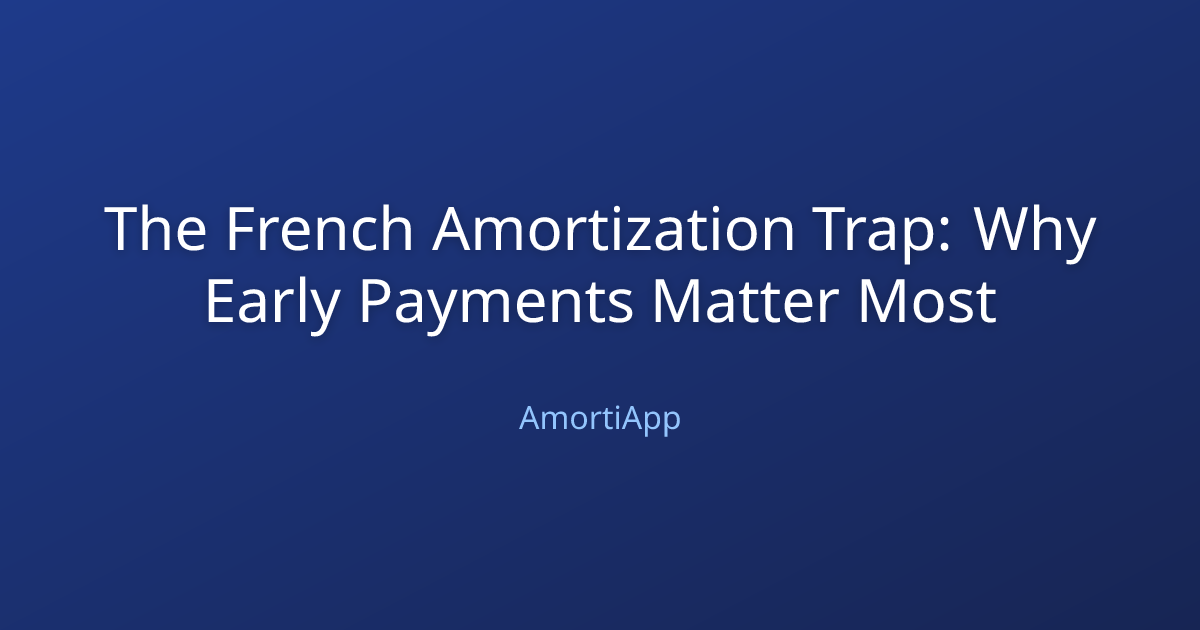 The French Amortization Trap: Why Early Payments Matter Most