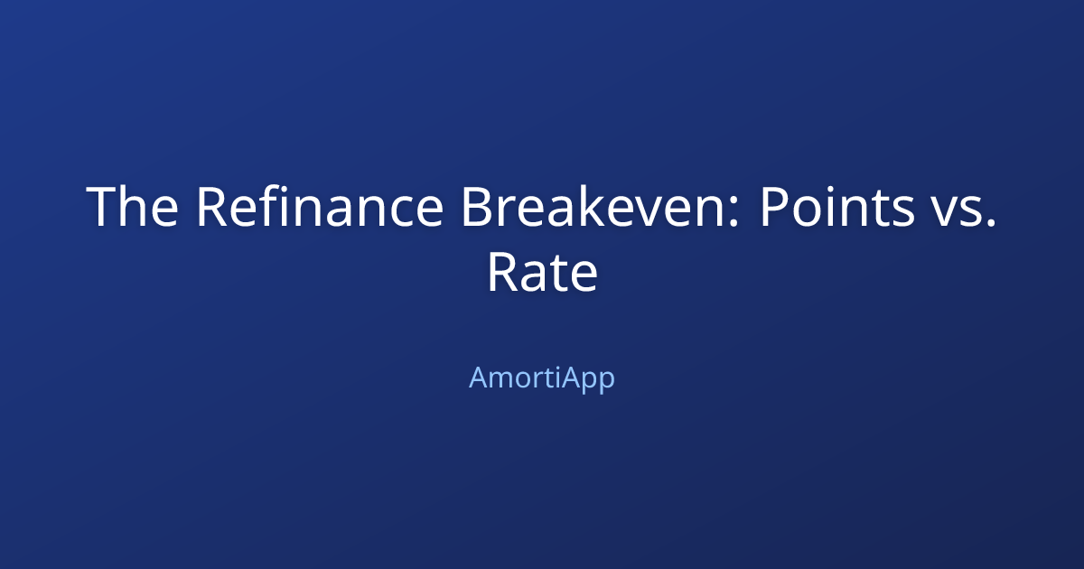 The Refinance Breakeven: Points vs. Rate